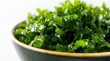 Fototapeta premium Fresh Green Salad Bowl with Natural Dressing