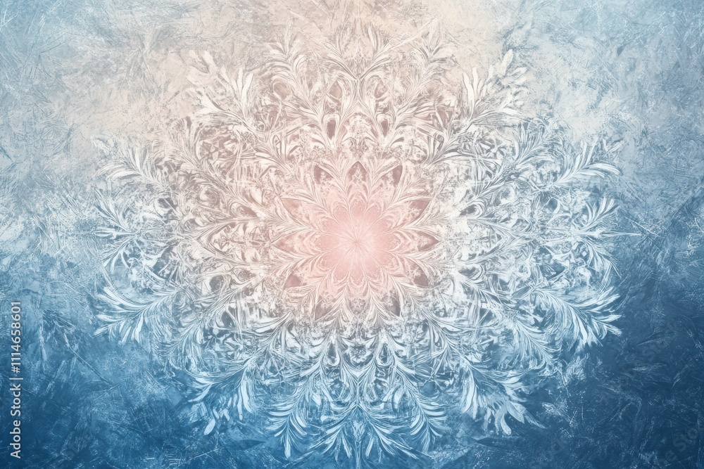 Poster delicate snowflakes swirl elegantly in a winter-themed doodle, providing a tranquil backdrop with pl