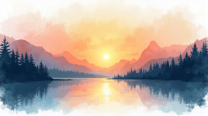 sunrise in the mountains