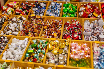 assortment of mini Christmas ornaments