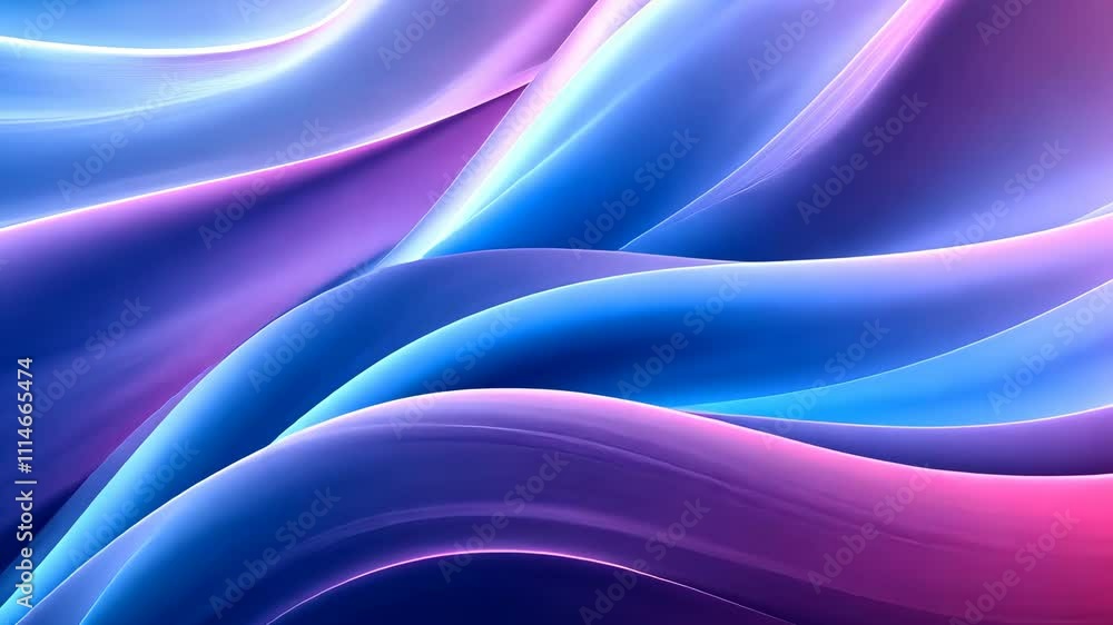 Poster fluid abstract background with gradient waves in