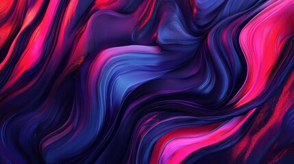Obraz premium Abstract Swirling Pink And Blue Paint Textures