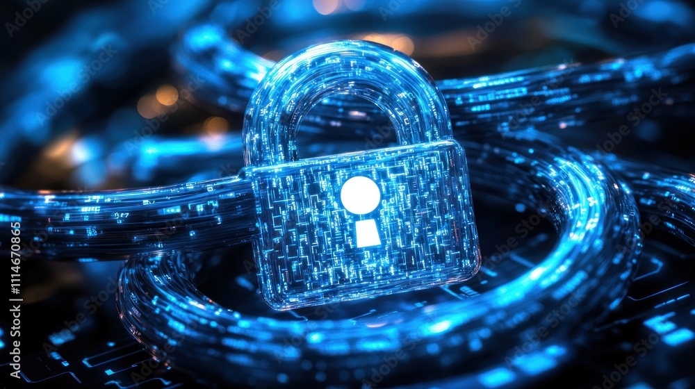 Poster digital padlock secured network data protection