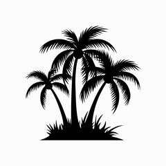 Palm trees icon simple style