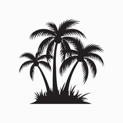 Fototapeta premium Palm trees icon simple style