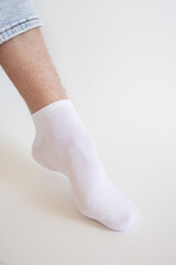 simple men's socks on a white background