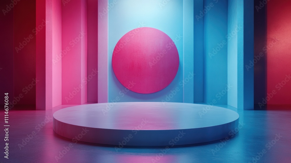 Aufkleber abstract colorful background with circular platform