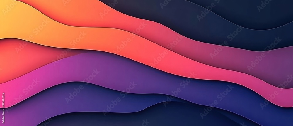 Aufkleber abstract colorful waves design background image