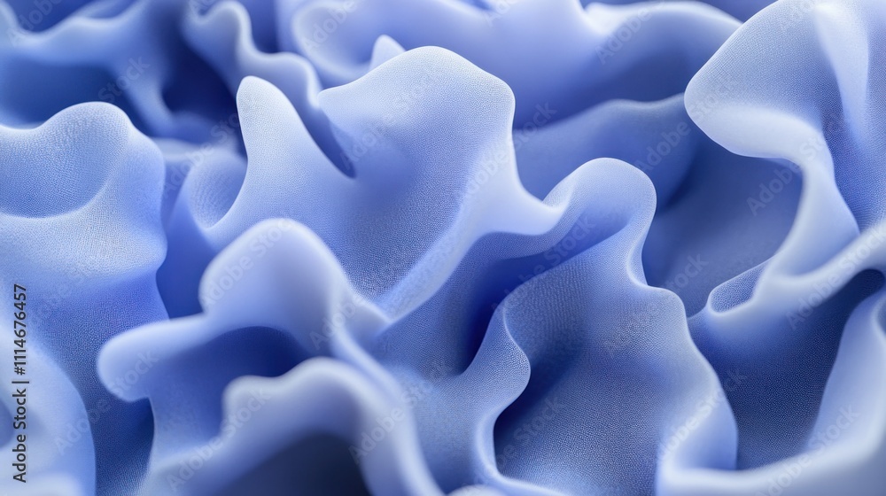 Poster abstract blue fabric texture showing soft waves