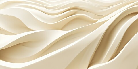 Obraz premium Abstract Cream Colored Wavy Background Design