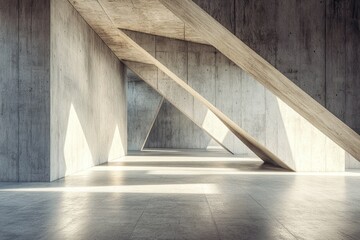 Obraz premium Modern Concrete Architecture Interior Design