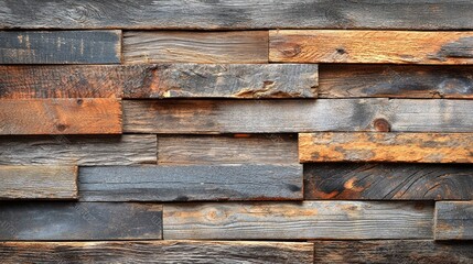 Rustic Reclaimed Wood Wall Texture: A Collection of Weathered Wooden Planks