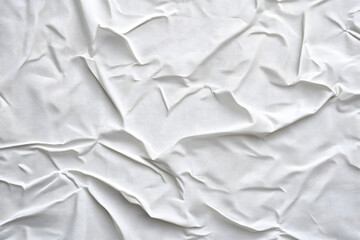 Obraz premium white crumpled and creased glued wrinkled paper poster texture background