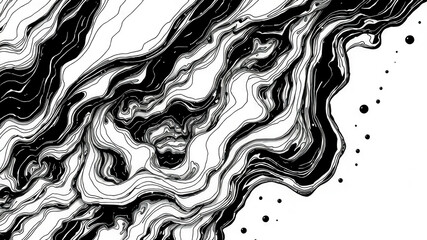 Ethereal Monochrome Fluid Dynamics
