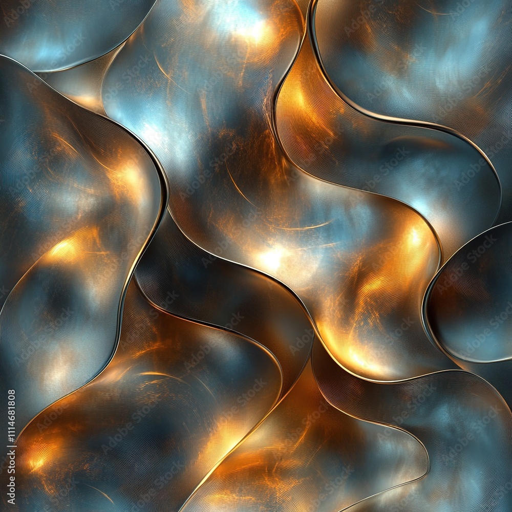 Aufkleber dynamic abstract swirl artwork digital canvas colorful waves modern design artistic expression