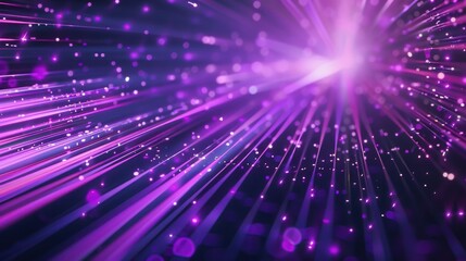 Fototapeta premium Abstract Purple Light Streaks and Glimmering Particles