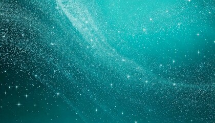 Obraz premium Arrière-plan turquoise avec paillettes et éroiles