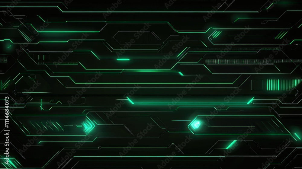 Aufkleber cyberpunk-style abstract background with glowing neon lines and a futuristic light effect, embodying