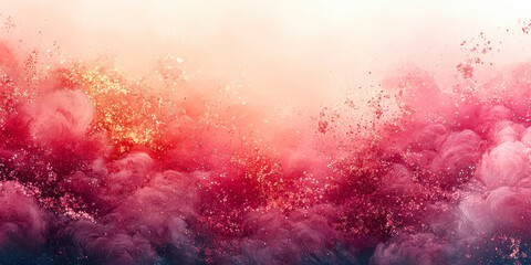 Fototapeta premium Pastel Orange Pink Grainy Gradient Background with Abstract Splatter Design