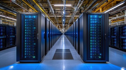Modern Supercomputer Cluster in a Minimalist Server Room