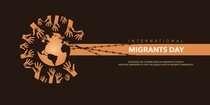 World Refugee day concept Vector Illustration. World refugee day campaign poster or awareness poster template. International Migrants Day concept.