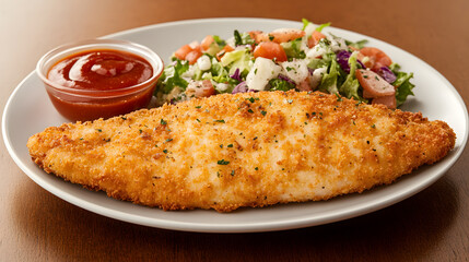 Tender Breaded Chicken Fillets - Crispy, Golden-Brown Coating with Juicy, Flavourful Meat Inside