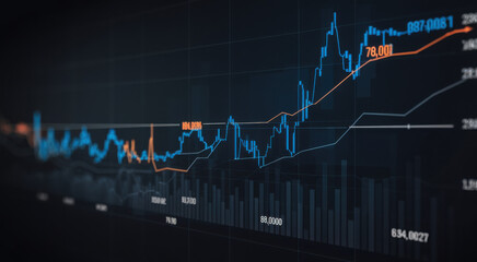Obraz premium Investment finance chart,stock market business and exchange financial growth graph. 