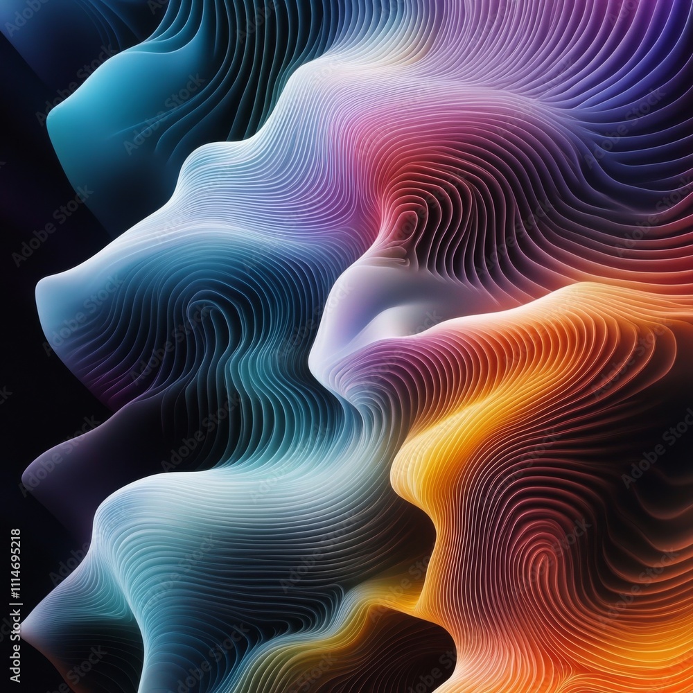 Poster abstract color wave lines elegant vector illustration background vector