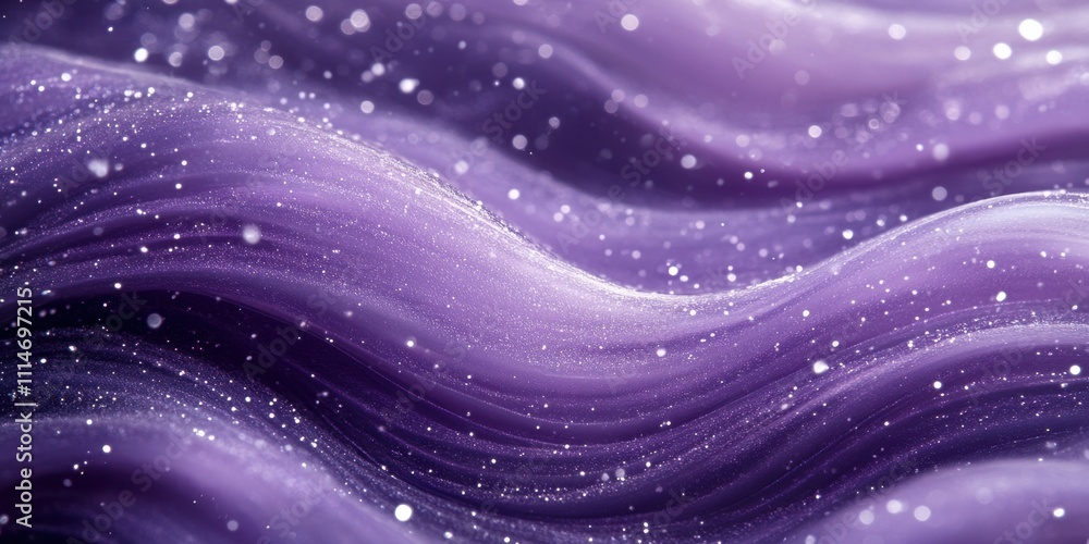 Aufkleber swirling shades of purple create a mesmerizing wave-like pattern sparkling with light in a dreamy, e