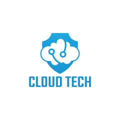 Obraz premium Cloud Technology Logo vector design concept