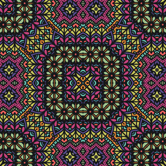 Patr&oacute;n sin costuras Ilustraci&oacute;n Original Efecto Caleidoscopio