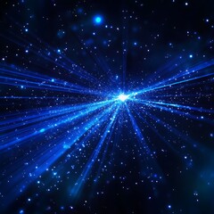 Fototapeta premium Cosmic expanse illuminated with dark and light blue lace picture