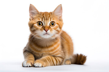 Fototapeta premium Cat isolated on clear white background