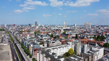 Obraz premium The panorama view of Antwerpen city in Belgium