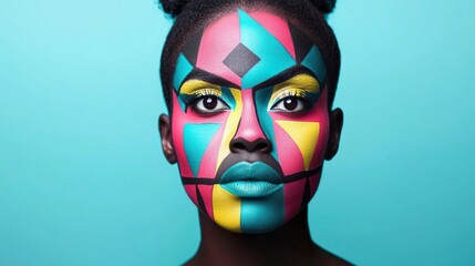 African colorful makeup ethnic concept. Colorful Ethnic Makeup Portrait Photography