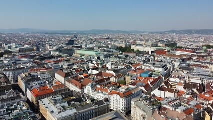 Fototapeta premium The panorama view of Vienna in Austria