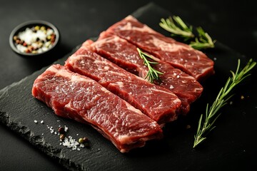 Fototapeta premium Raw Wagyu beef , food photography