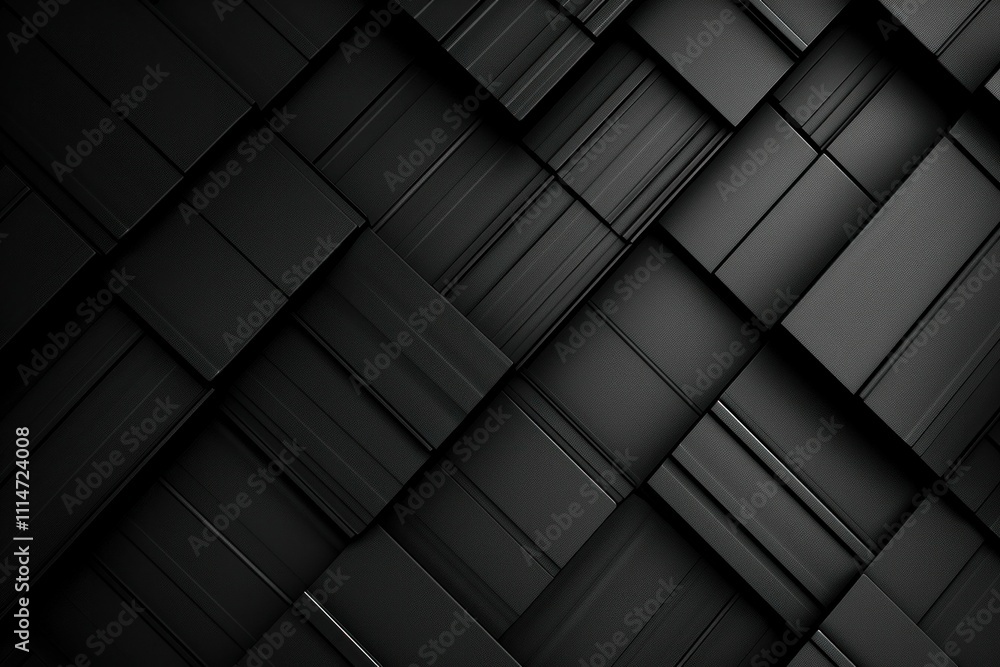 Poster black texture, d squares, abstract background, dark tones this image features a complex arrangement 
