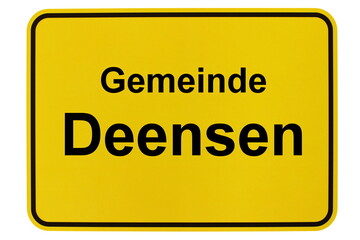 Illustration eines Ortsschildes der Gemeinde Deensen in Niedersachsen