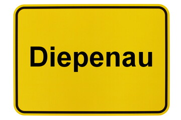 Illustration eines Ortsschildes der Gemeinde Diepenau in Niedersachsen