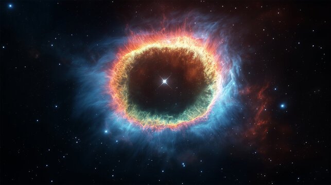 Stunning View of Ring Nebula&rsquo;s Expanding Gas Shells and Central White Dwarf  

