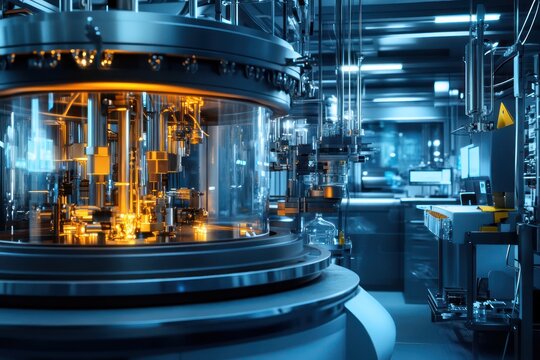 Quantum materials lab with superconductor testing and novel alloy synthesis, deep and complex,