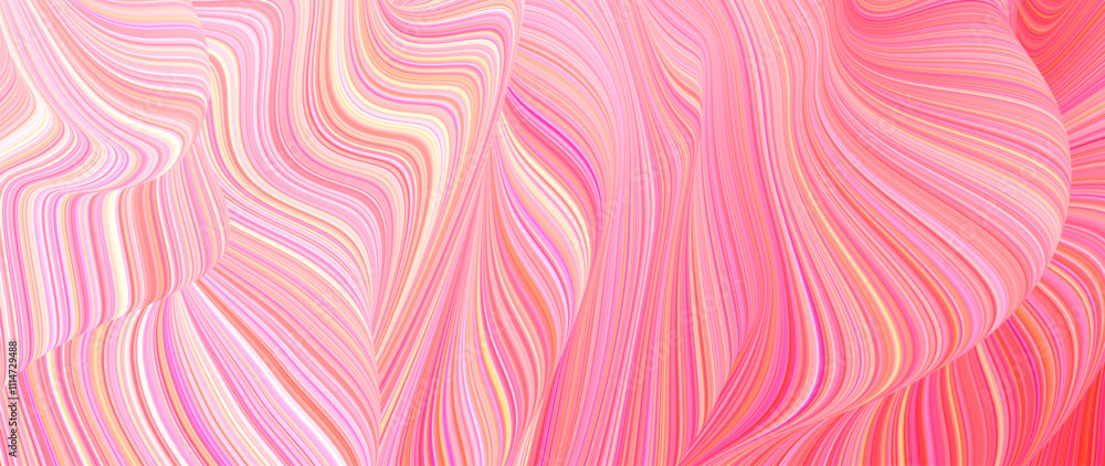 Aufkleber abstract vibrant background with flowing wavy lines in pink rose shades. dynamic artistic modern des