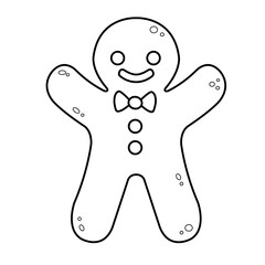 gingerbread christmas cookies classic ginger bread Noel holiday sweet dessert isolated on white background Xmas cute biscuits Vector illustration