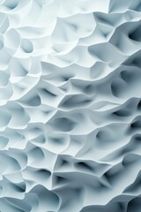 Fototapeta premium Intricate white textures form gentle wave patterns, creating an abstract, flowing landscape with a modern, minimalist aesthetic designed to evoke calm and creativity.