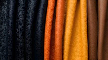 Obraz premium High-Quality Leather Textures - Luxurious and Durable Material with Detailed Grain Patterns
