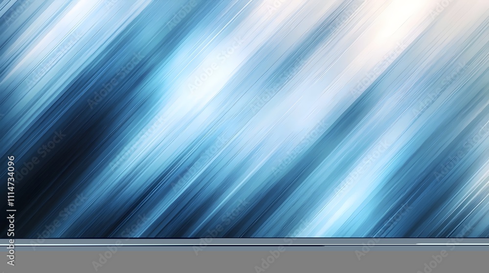 Poster a vibrant abstract image featuring streaks of blue and white, creating a sense of depth and movement
