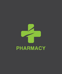 Obraz premium Cross Sign Medical Logo, Health Symbol Pharmacy Icon
