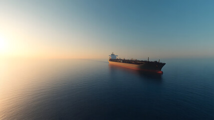 Fototapeta premium Modern Gas Transport Vessel Ship - Advanced Maritime Technology for Efficient LNG and LPG Shipping