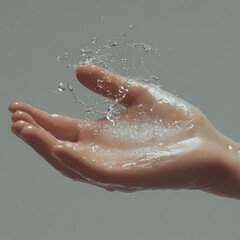 Fototapeta premium Clean and Clear Again: Hand Sanitizer Squeezed onto a Palm